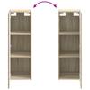 Bathroom Furniture Set 6 pcs Sonoma Oak Engineered Wood and Glass