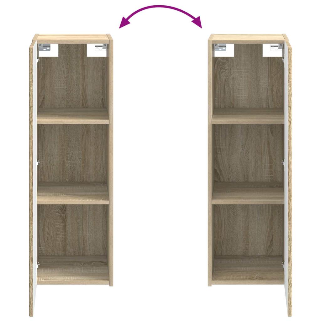 Bathroom Furniture Set 6 pcs Sonoma Oak Engineered Wood and Glass