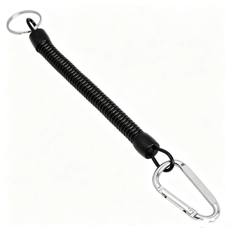 Carabiner Anti Lost Rope Spring Take Up Cord Metal Buckle For Fishing Gear Climbing Fishing Gadgets