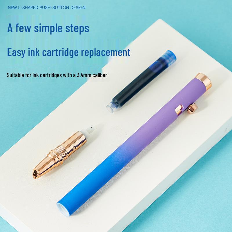Replaceable Ink Cartridge Fountain Pen - Student & Calligraphy Dual-Use, High Appearance Gradient Color