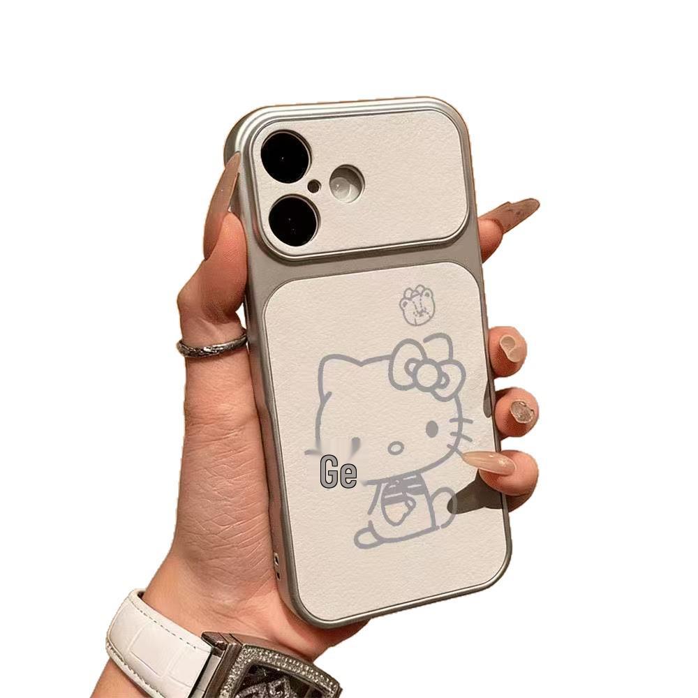 Line Kitty Skin-Like Drop-Proof Case for Apple 17 Pro Max, 16 Pro, 15, 14 Plus, and 13