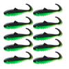 10Pcs Fishing Bait with Curved Tail Realistic Looking Vibrant Color Natural Swimming Posture Artificial Lure Soft Bait