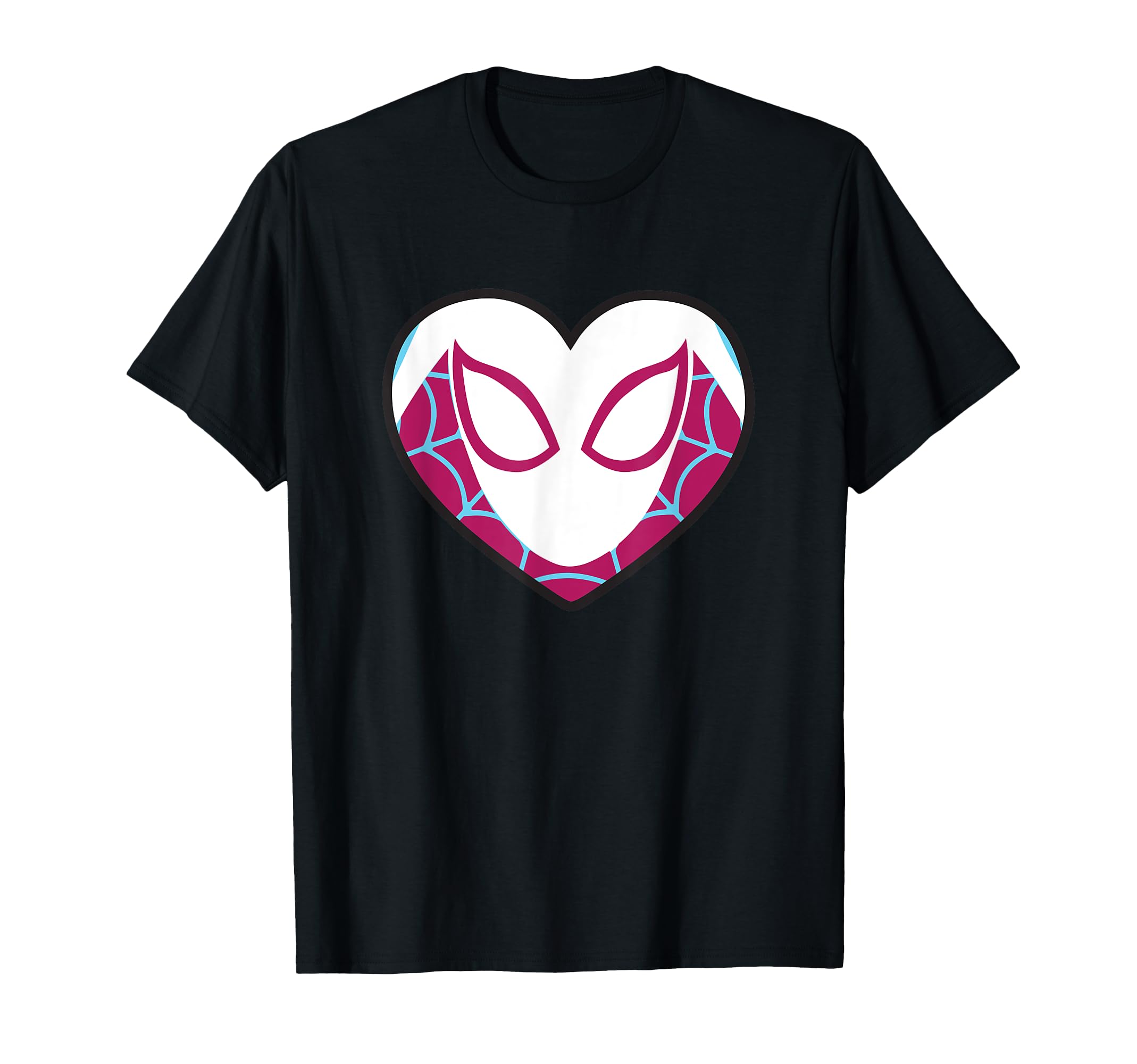 

Marvel Ghost Heart Mask Logo Spider-Man Spider-Gwen T-Shirt чёрный