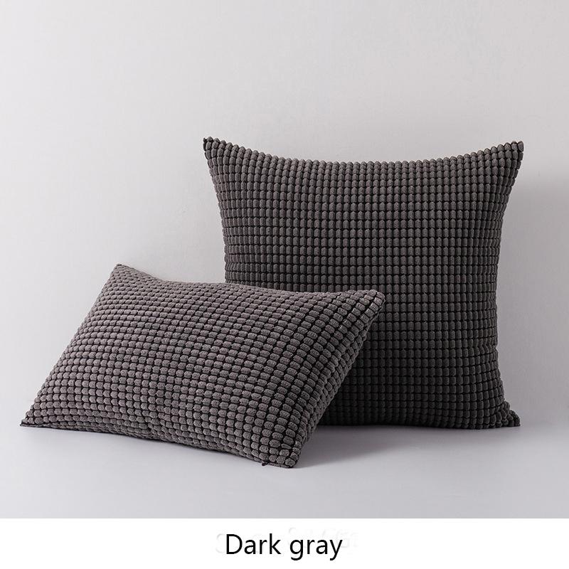 10 Colors Cushion Stripe Large Grain Sofa Pillow Cover Modern Simple Square Corn Corduroy Pillow Cover