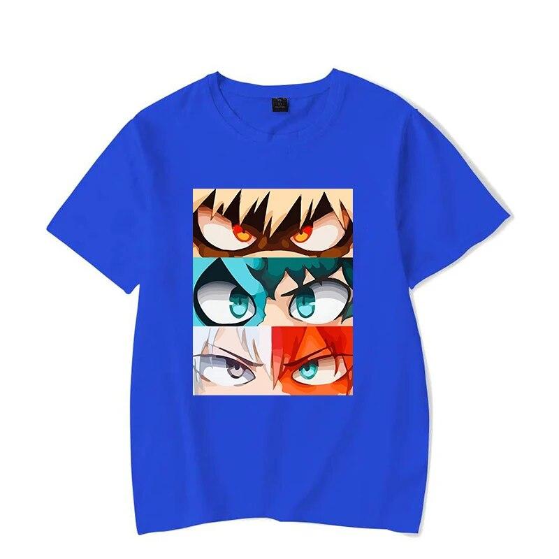 Hot Deku Bakugou Katsuki Todoroki Shoto Printed T-shirts for Women Unisex Summer Tee Shirt Anime Casual Short Sleeve Tops