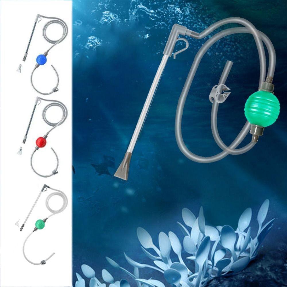 

Removable Siphon Water Pump Cleaner Plastic Fish Tank Vacuum Cleaner Pump Home синій