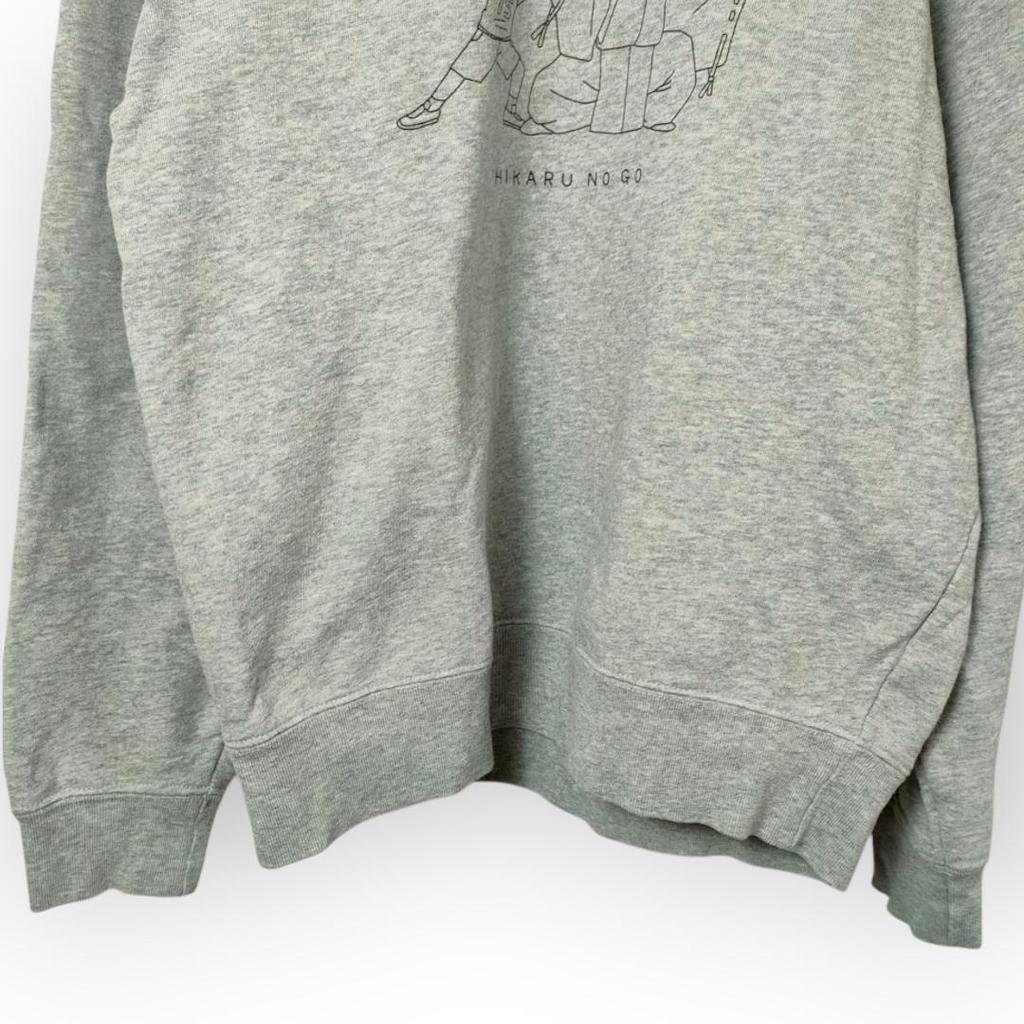 [USED] Rare Hikaru No Go Hikaru & Sai Crew Neck Sweatshirt M Gray