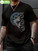 Berserker Bear Warrior Odin Runes Nordic Compass Viking Graphic T-shirt - 100% Cotton Norse-Inspired Design