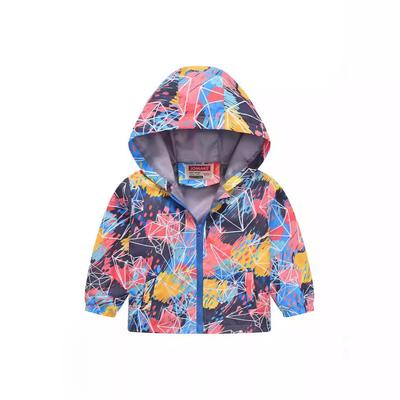 Middle and Large Children Boys and Girls Multi-color Printing Hooded Jacket Light Models of Fashion Jacket Children's Clothing
