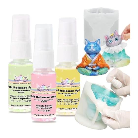 FUNSHOWCASE Mold Release Agent 60ml Spray for Resin, Squeeze, Candle, Mold Release, Handmade DIY