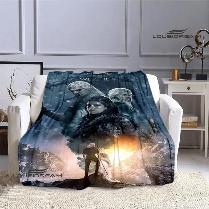 W-Witcher game Printing blanket Flange Warm blanket picnic blanket Home travel blanket bed linings Birthday Gift picnic blanket