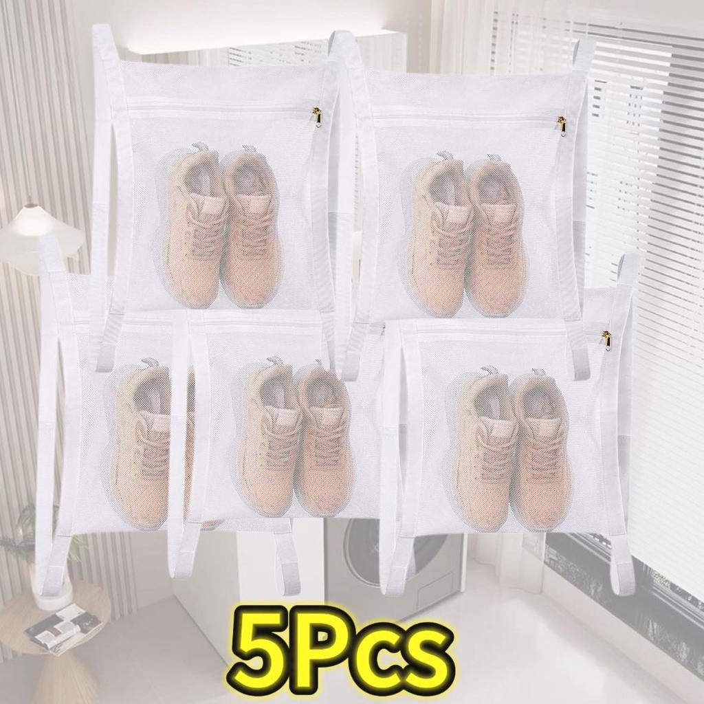 1/3/5/10 Stück Sneaker Waschmaschinenbeutel Netzwaschbeutel, Tragbare Wäschetrockner Netztaschen für Schuhe, Trocknertür Schuhnetztaschen