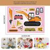 Engineering Truck Anime DIY Puzzle & Sticker Set for Kids