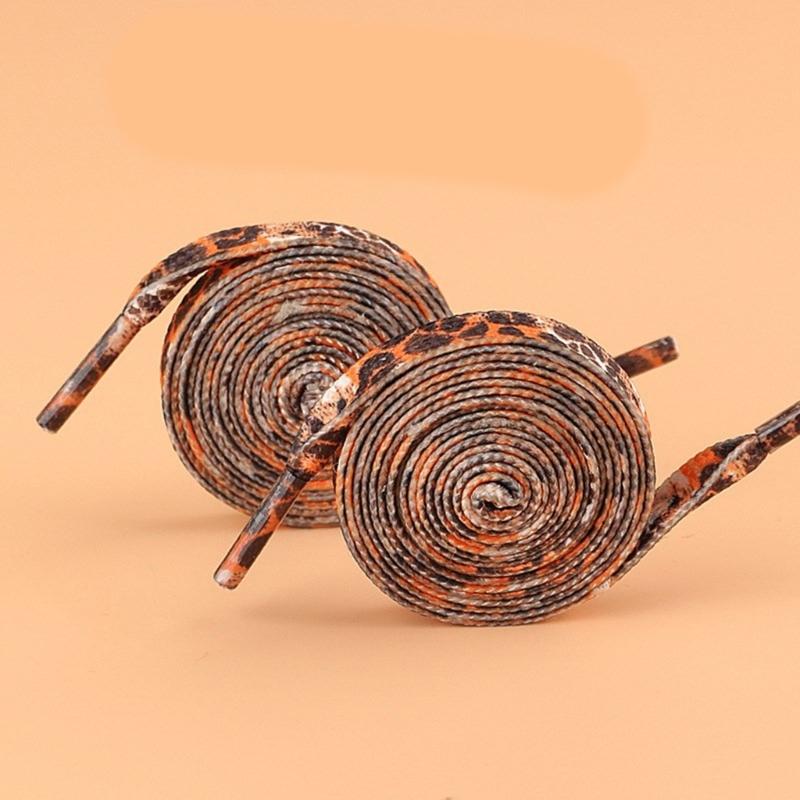 Leopard Prints Shoe Laces Polyester Shoe Laces 120cm Long Flat Shoelaces for Adults Kids Trainers Sneakers Running Shoes