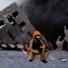 1/64 Firefighter Figures Diorama Action Realistic Tiny People Model for Micro Landscapes