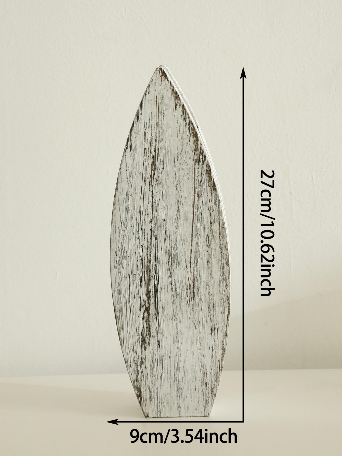 

Nautical Wooden Vase Whale Tail & Surfboard Design Blue & White Decorative Planter for Dried Flower Coastal Boho Home Decor Gift