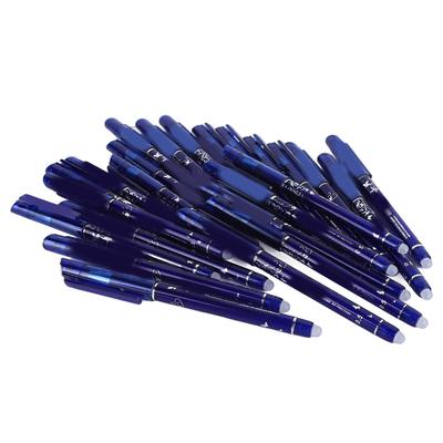 Caneta de Tinta Apagável 24PCS Faça os Erros Desaparecerem Canetas Apagáveis Azuis para Escritório Escola Casa Cristal