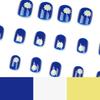 Trage Nagel blau kleine Gänseblümchen Nagelstück Fertiger künstlicher Nagel Abnehmbares Nagelstück Nagelstück Nagelstück Nagelstück Nagelpflaster