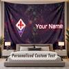 Custom Name Text Tapestry Fiorentina FC Personalized Polyester Wall Tapestry For Bedroom And Room