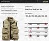 Men's Fleece-Lined Multi-Pocket Vest: Outdoor Down Cotton Photography Gilet, Plus Size, Trendy Dad Style