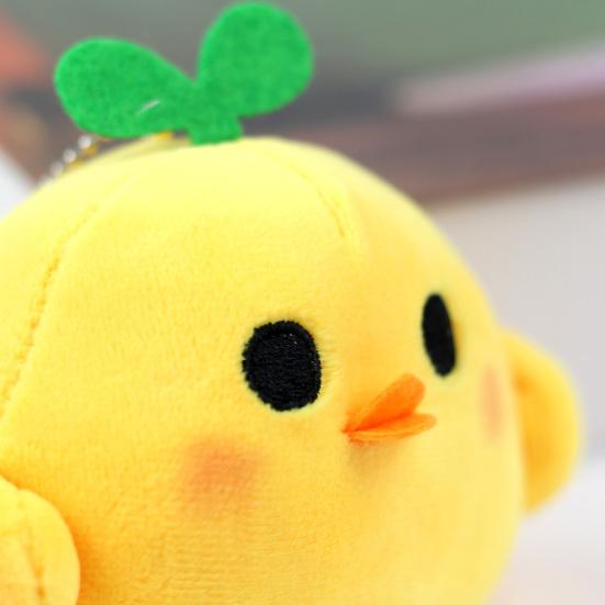 Yousheng 10cm Chick Plush Pendant Fluffy Lovely Cartoon Doll Plushie Hanging Ornament PP Cotton Stuffed Animal Doll Key Ring Backpack Decoration Kids