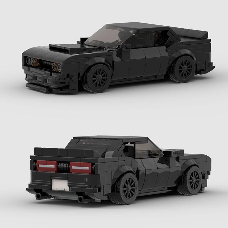 Interesting Toys Unisex Kids Challenger Moc Model City Car Racer Classic Supercar Building Blocks Brick Sports Racing Technique Kids Toys Gift
