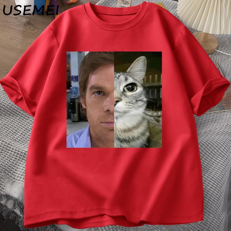 Men's Short-sleeved T-shirt, Printed with Racing Cars English Graphics Loose Fit Fashionable Casual Round Neck Top Spring Summer