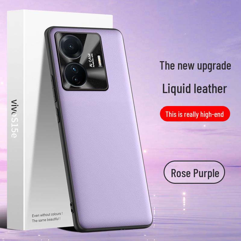 Vivo S15e Liquid Leather Anti-Fall Protective Cover - One Piece