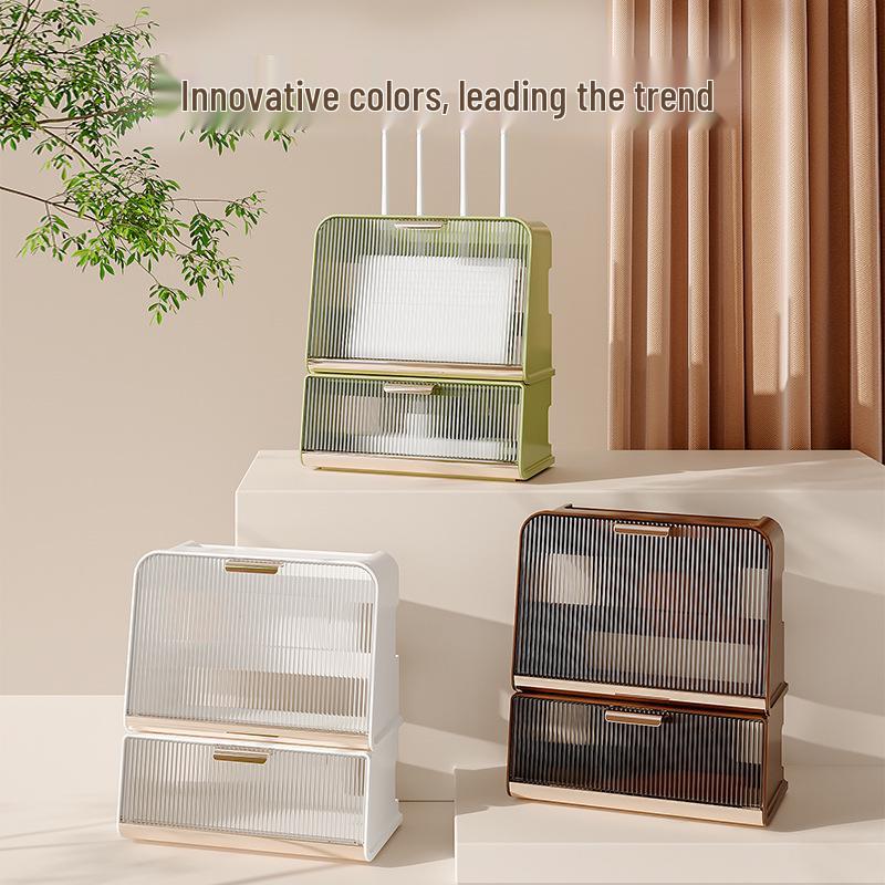 Wall-Mounted Multi-Functional Storage Box for WiFi Router, Power Strip, and Cable Management