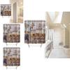 Peva Waterproof Bathroom Curtain Animal Pattern Long Giraffe Zebra For Toilet Decor