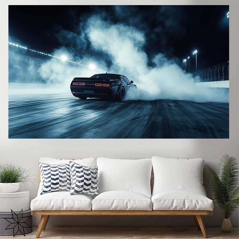 Vintage black sports car Digital printing polyester wall tapestry suitable for use in living rooms bedrooms offices bars party