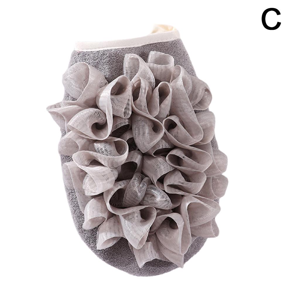 

2 в 1 мочалка для тела мягкая щетка для дома отель спина ванная комната отшелушивающий скраб для кожи I0I4 Mist Grey-1pcs