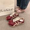 New fashionable versatile flat-bottomed breathable casual women's shoes board shoes autumn shoes round head lace-up
