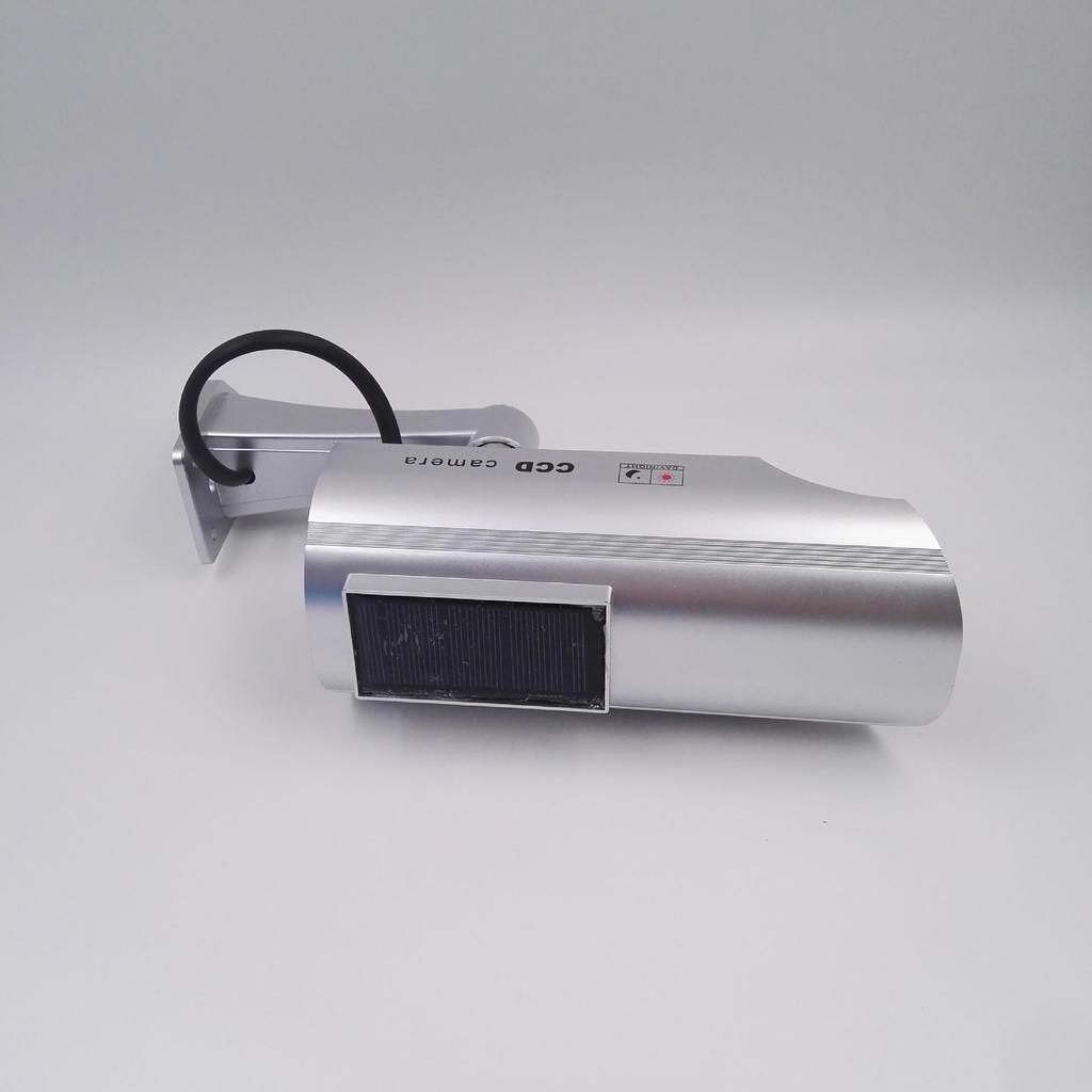 Solar-Powered Fake Surveillance Camera with Flashing Light