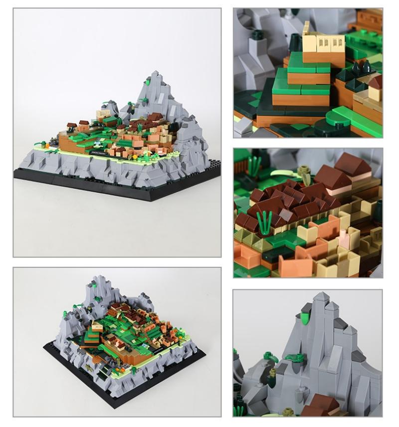 Non-Toxic 1039Pcs Machu Picchu-Cusco Peru Architecture Building Blocks Small Particle Model Kits Construction Bricks Toys Toys
