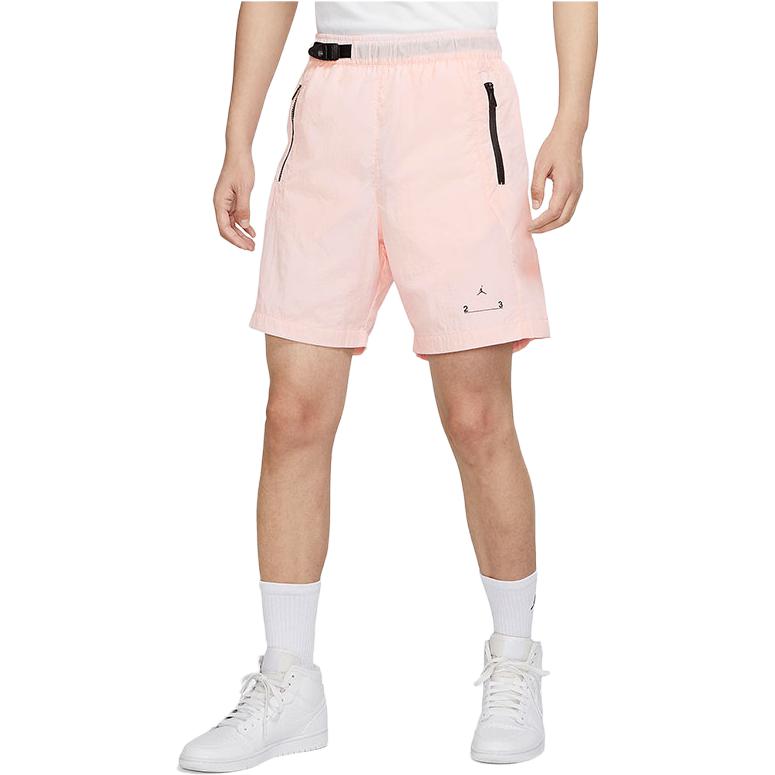 Jordan Mens Logo Print Mid-Rise Casual Shorts Pink DQ7876-610