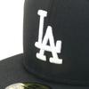 New Era 59FIFTY Los Angeles Dodgers Cap Black and 7 Inch (13562252), White, 1/4