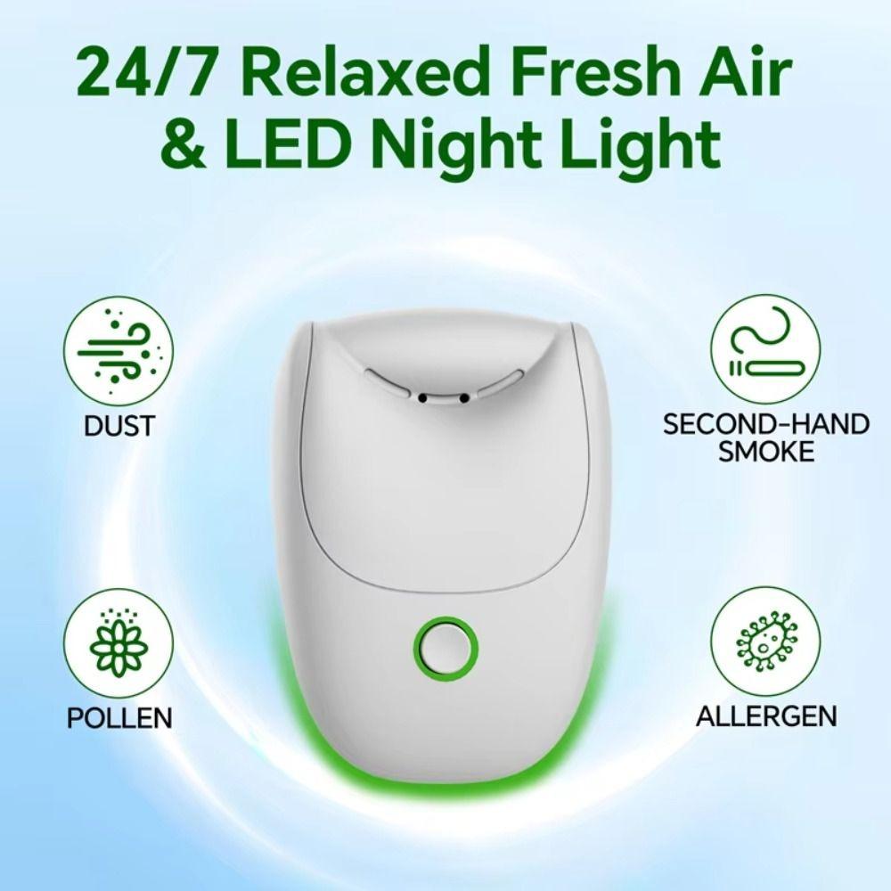 Two-Speed Adjustment Plug In Air Purifier Intelligent Negative Ion Generator Bedroom Use