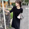 Women's Summer 2026 Sleeveless Vest Dress: Elegant Salt Style Two-Piece Straight T-Shirt Dress Set