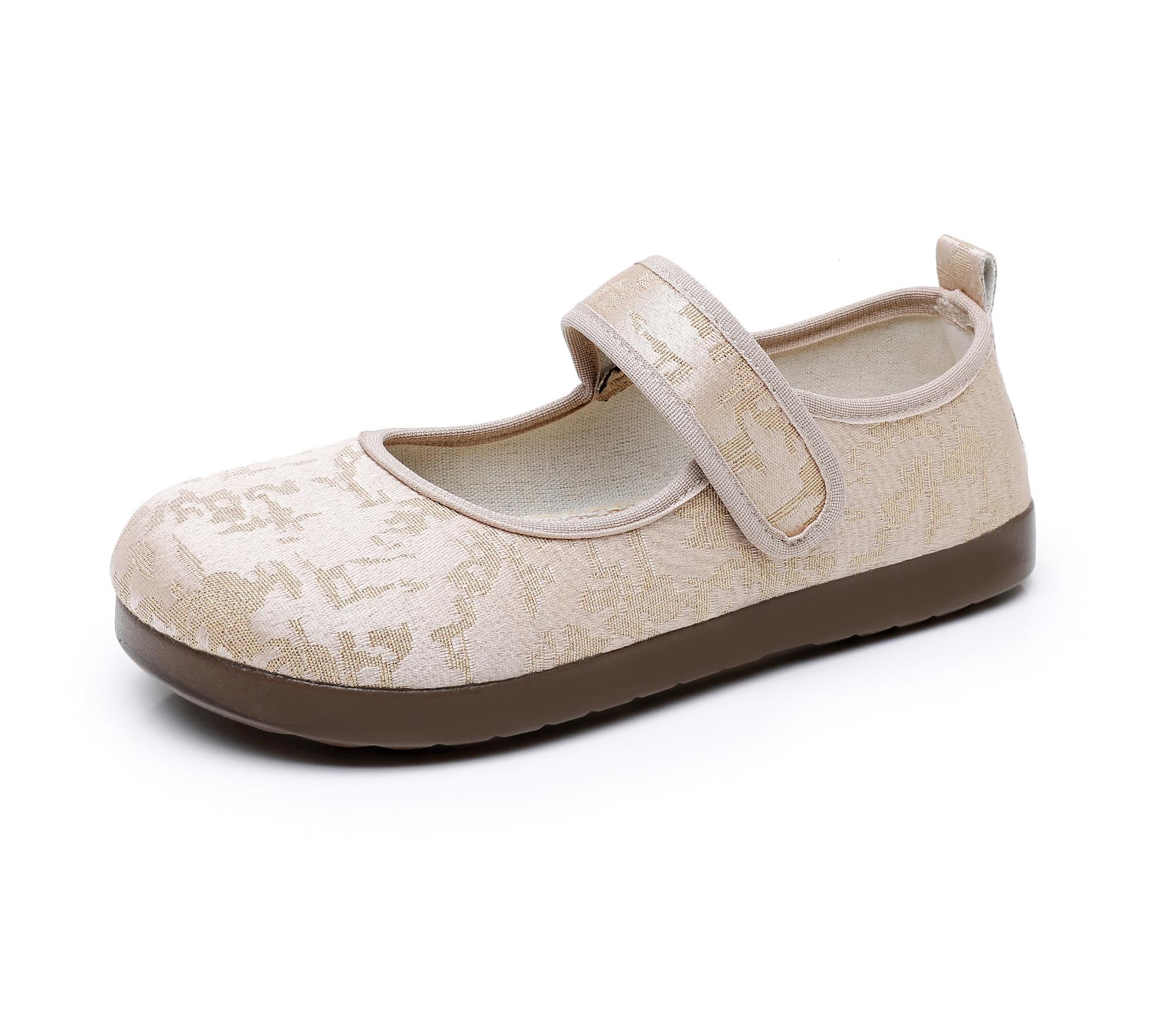 

Весна и лето 2025 новая мода повседневные ретро вышитые ленивые туфли туфли для мамы дышащие нескользящие износостойкие одинарные туфли женские 41