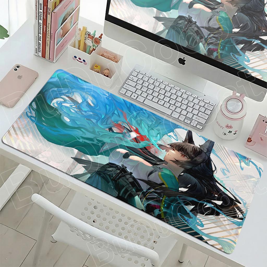Zenless Zone Zero Gaming Mice Mat 90x40cm Computer Gamer Keyboard Cute HD Anime Mousepad Hoshimi Miyabi Non-slip Office Desk Pad
