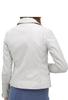 Stylish Lambskin Leather White Women's Handmade Fit Genuine Jacket Motorcycle