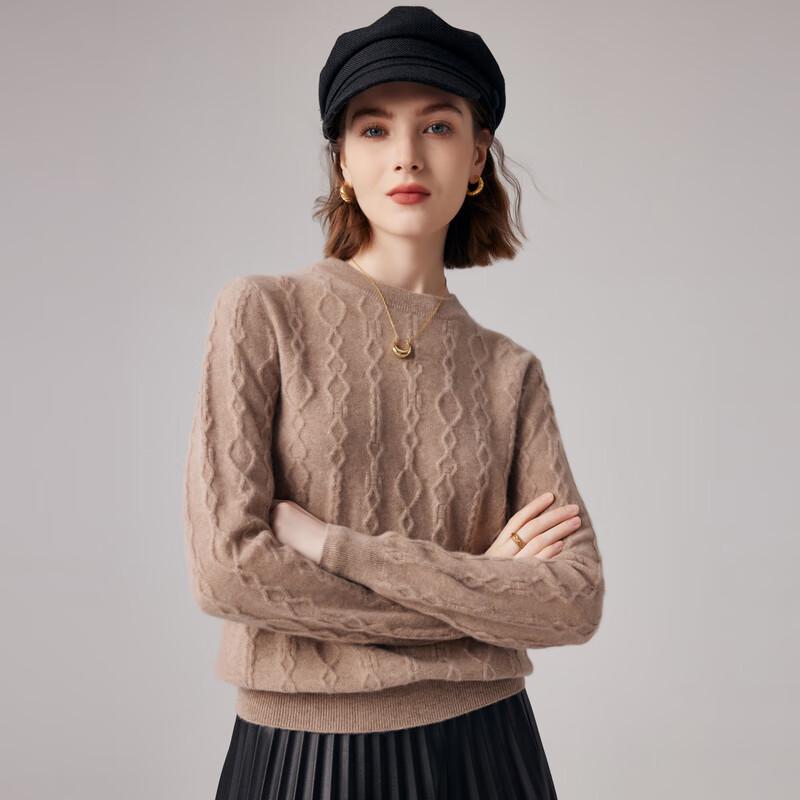 Paro Women's 100% Cashmere Cable Knit Sweater