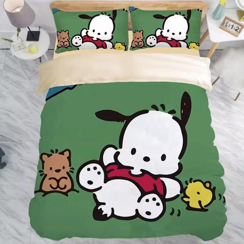 Pochacco Colorful Bedding Sets 3D Print Comforter Cover Bed Cover Duvet Cover Pillow Case 2-3 Pieces Sets Kids Adult Size