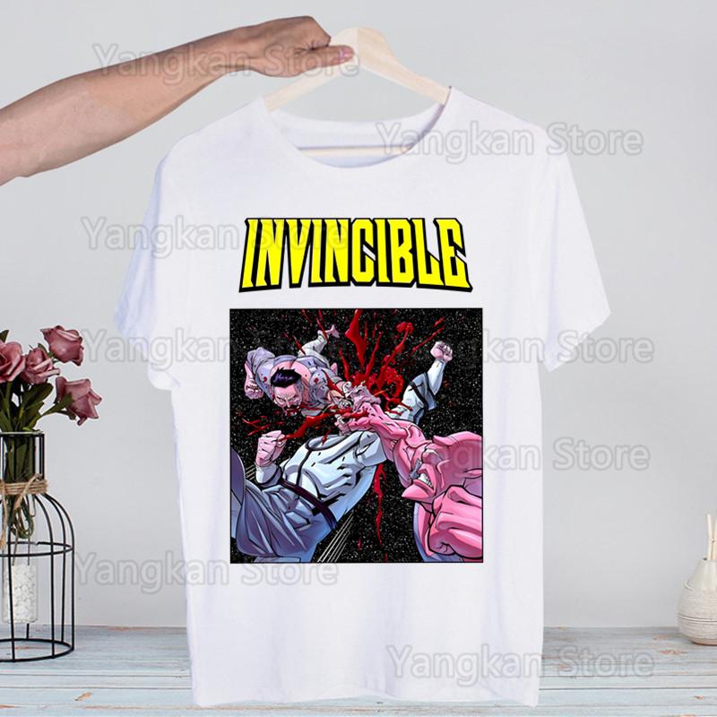 Invincible Mark Men Superheld Hot Sale Print Funny Graphic T Shirts Men/women Summer Harajuku Mens Streetwear Camisa Casual