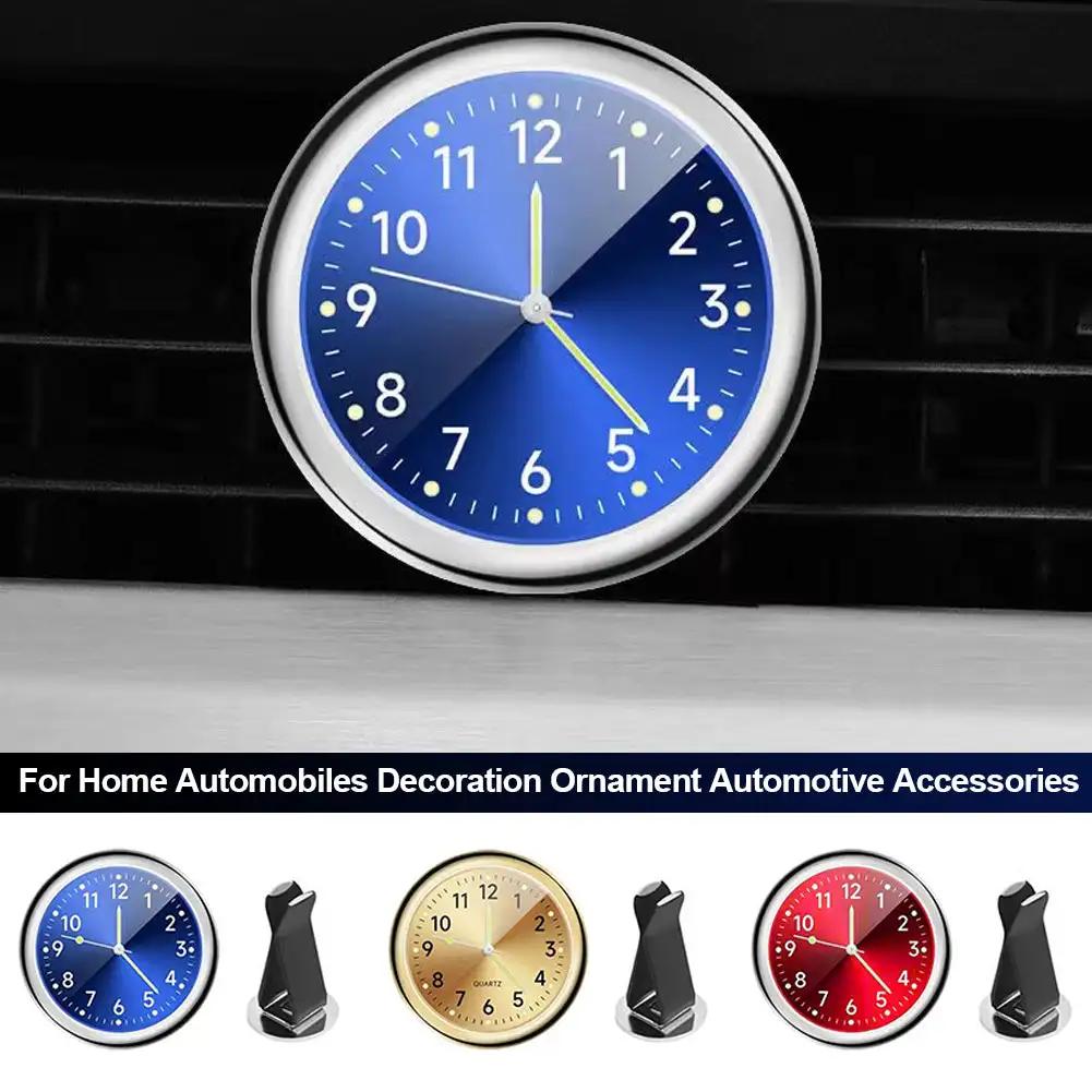 Luminous Car Air Outlet Quartz Clock Auto Watch Thermometer Hygrometer for Automobiles Decoration Clocks Ornament Accessories