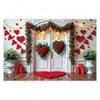 MOON.QG Valentine's Day Decoration Photo Background Candy Shop Teddy Bear Rose Soad Backdrops For Photography Studio Photozone