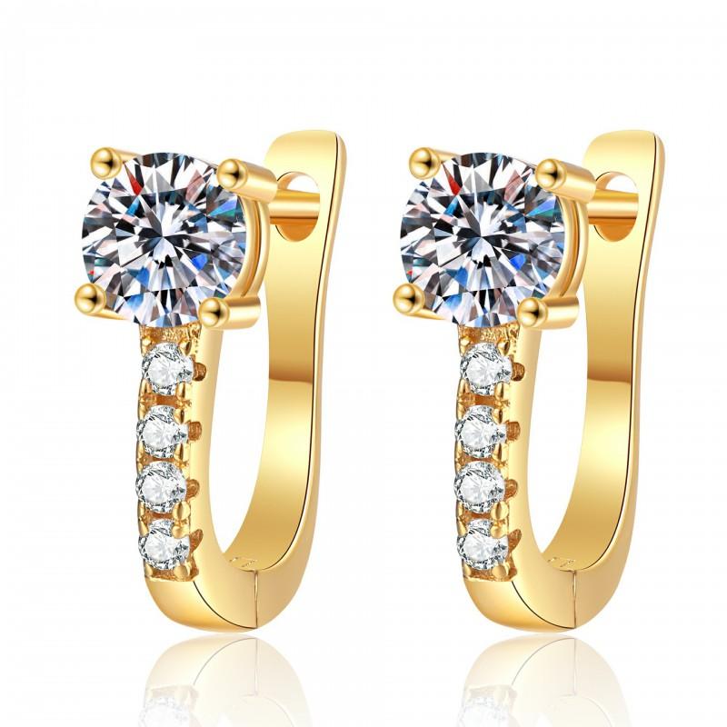 U-Shaped Moissanite Stud Earrings Women Sterling Chic Fashion Jewelry 2025 925 Sterling Silver