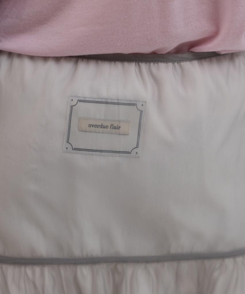 Obeodyupeulleeo Organza Layered Mini Skirt_Grey/White
