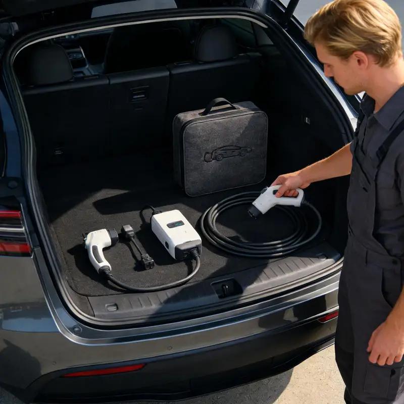 Ev Charger Carrying Case Weatherproof Electric Vehicle Charging Cord Organizer Electric Vehicle Charging Cable Organizer Bag